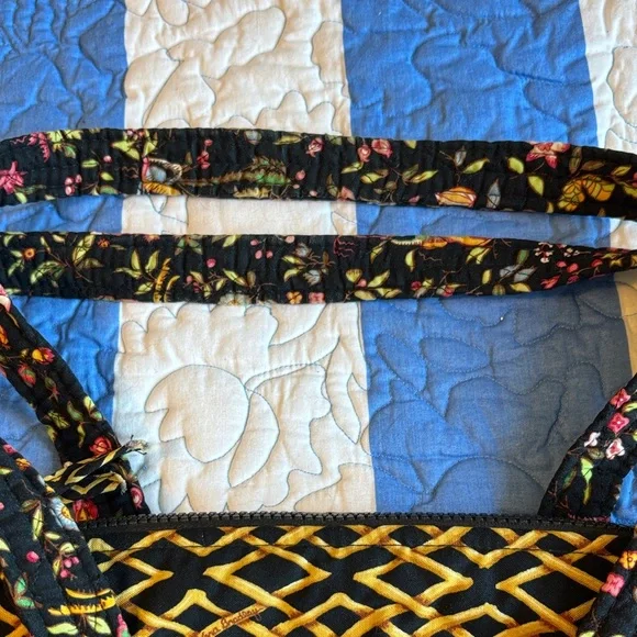 Vera Bradley Floral Ming Oriental Black Tote Bag- Medium - Picture 10 of 10